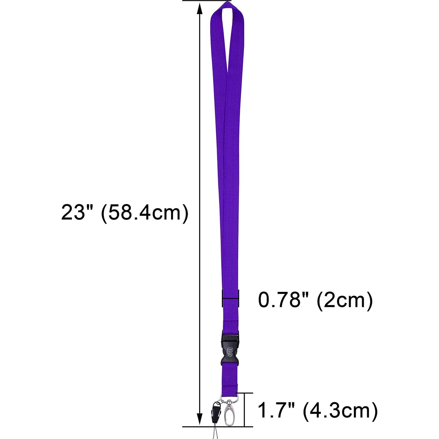 Lanyard de Oficina Wisdompro 5pcs 58 cm Poliester Púrpura