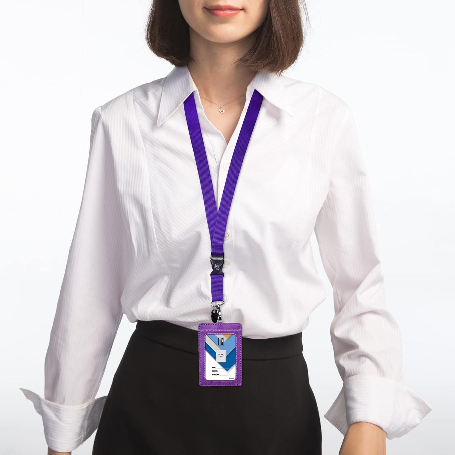 Lanyard de Oficina Wisdompro 5pcs 58 cm Poliester Púrpura