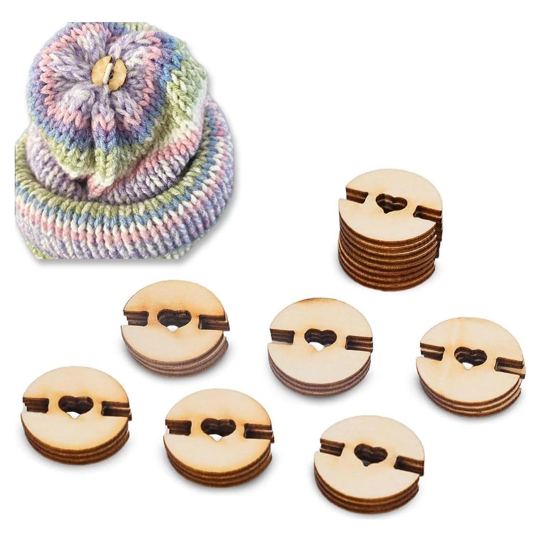 50 Botones Pom Poms Desmontables Bantlou para Gorras Tejidas