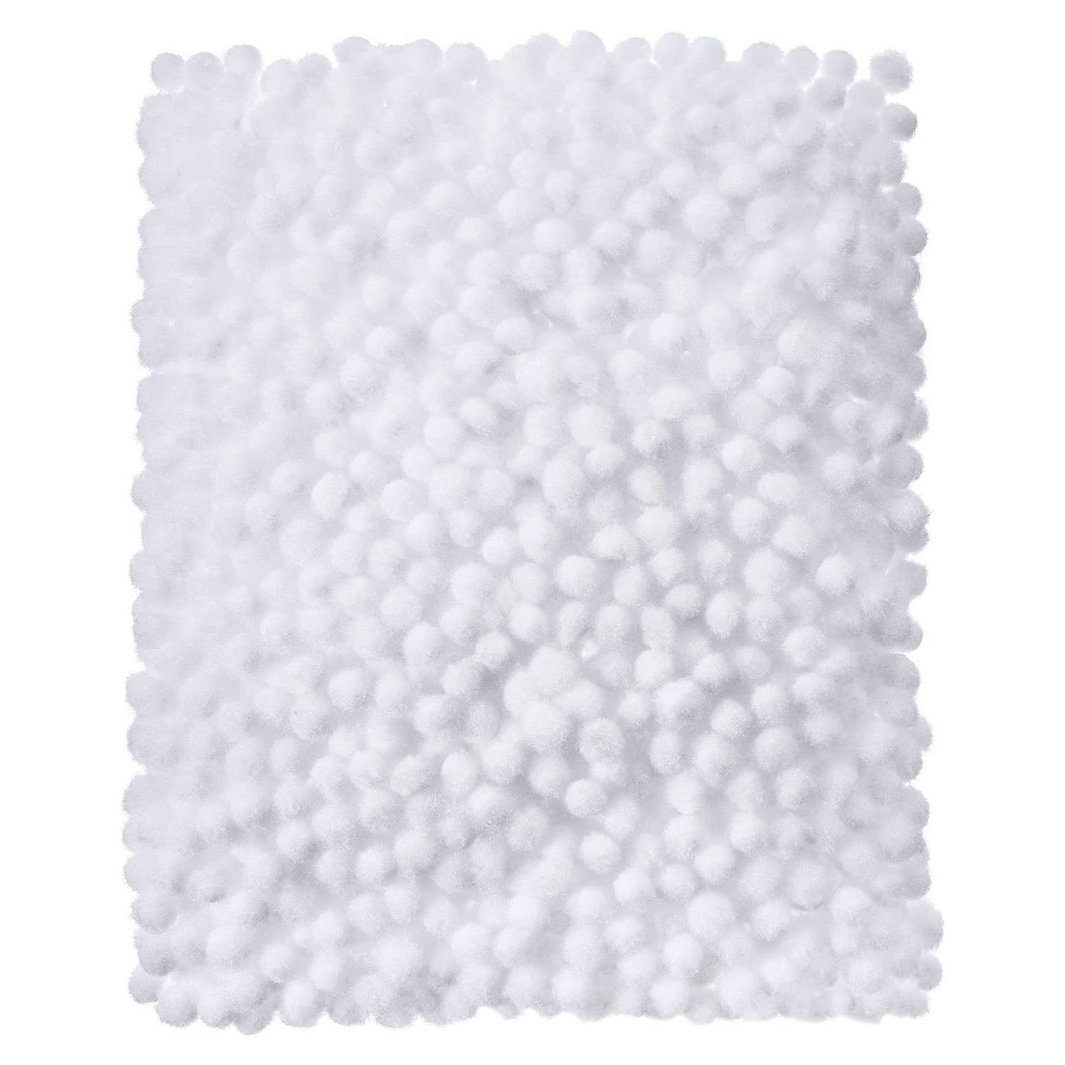 Pom Poms Blancos Shappy 2000 Piezas 6 mm Manualidades Navidad