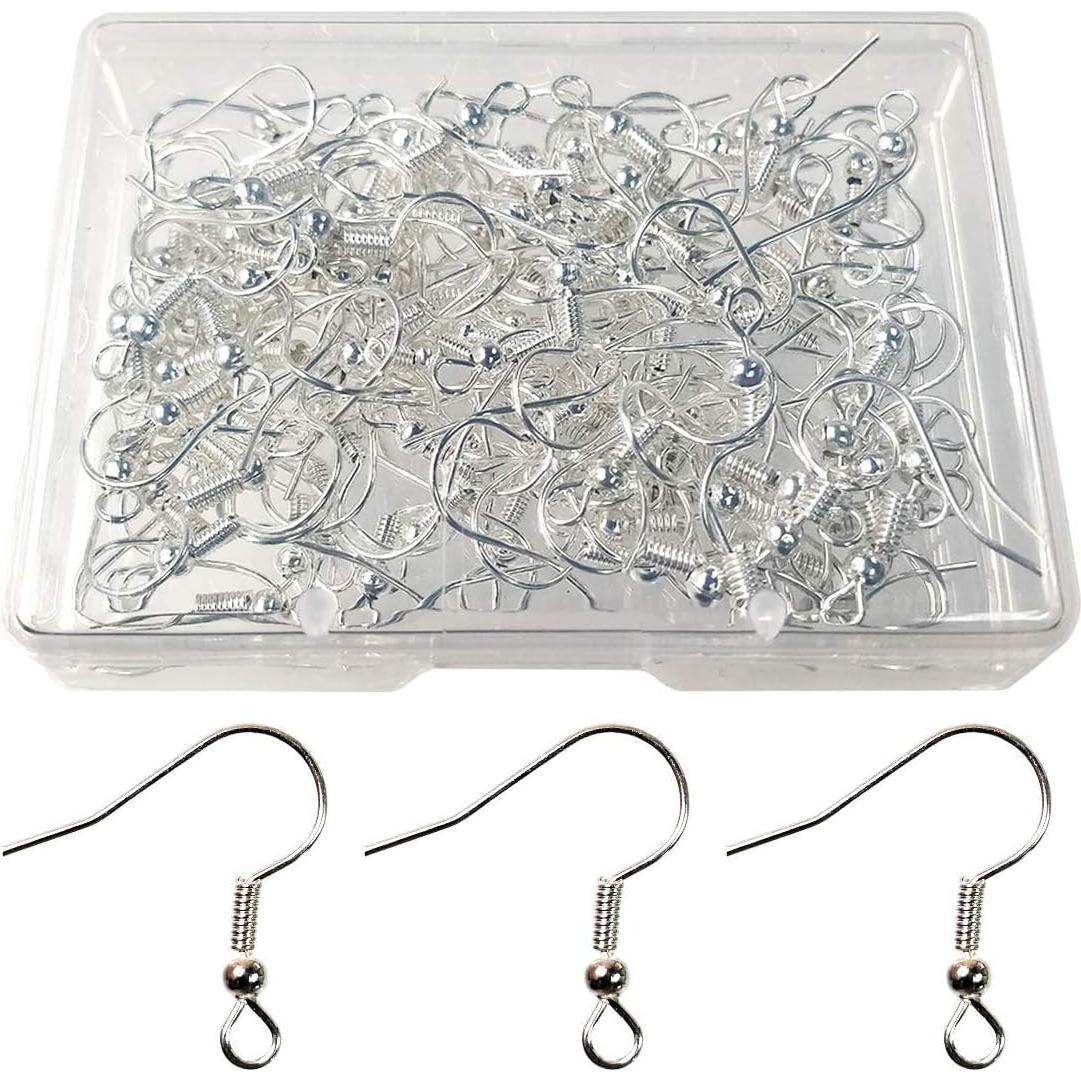 120 Ganchos de Aretes de Plata Hipoalergénicos TTSAM DIY