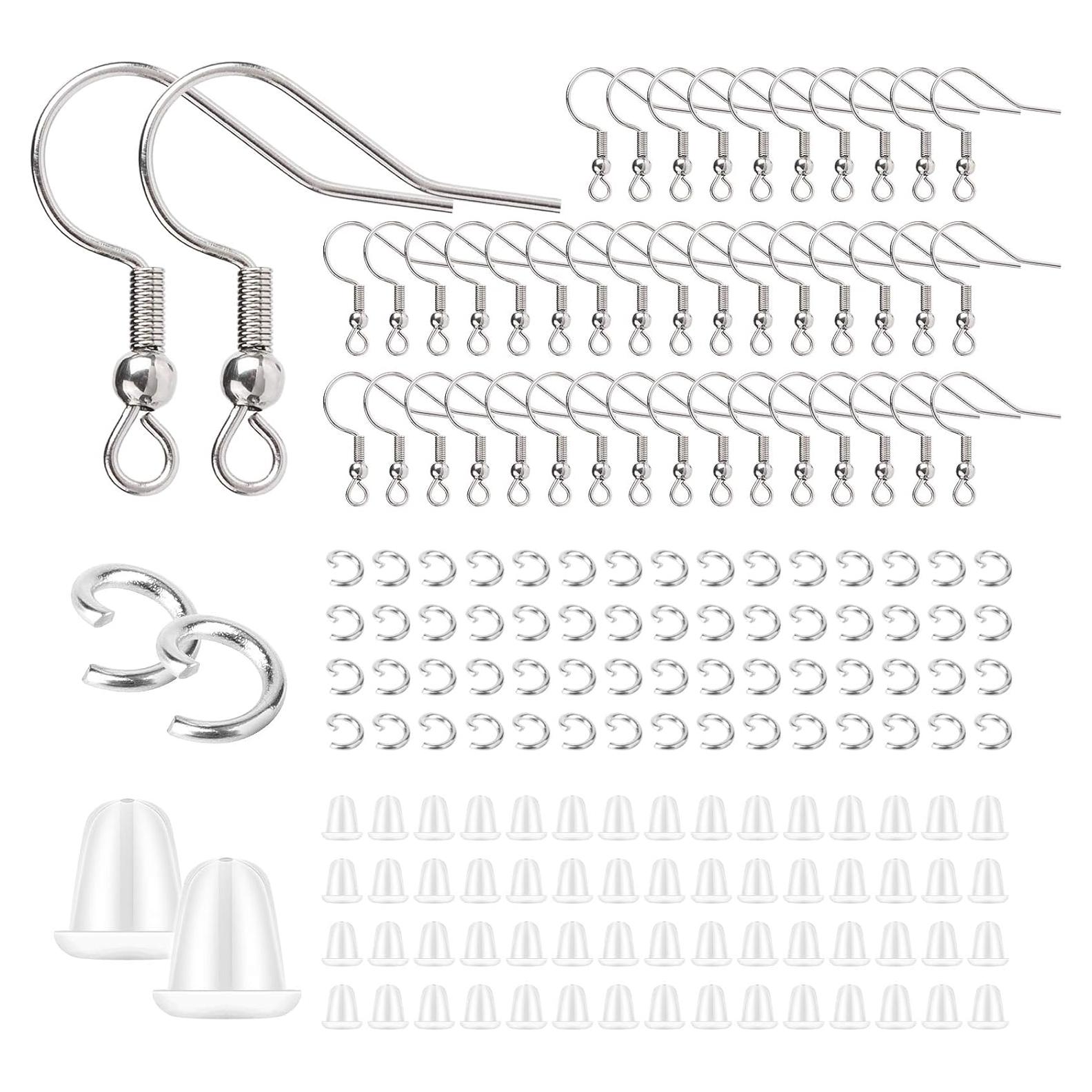 Kit 600pcs Ganchos de Aretes Acero Inoxidable GUFJUCH