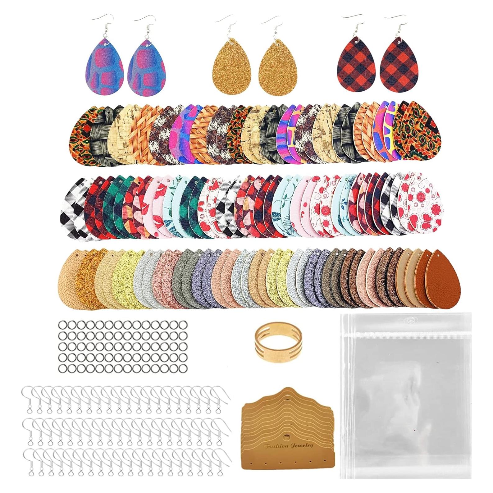 Kit de Fabricación de Pendientes AOUXSEEM 401 Piezas Cuero Sintético