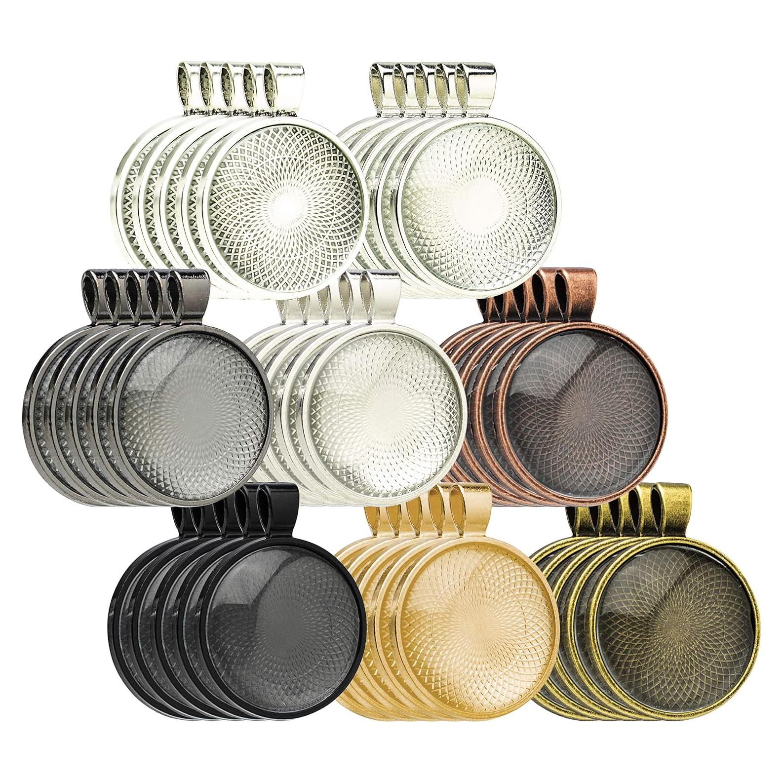 Kit de Joyería Bastex 40 Piezas con Bandejas y Cúpulas 25mm