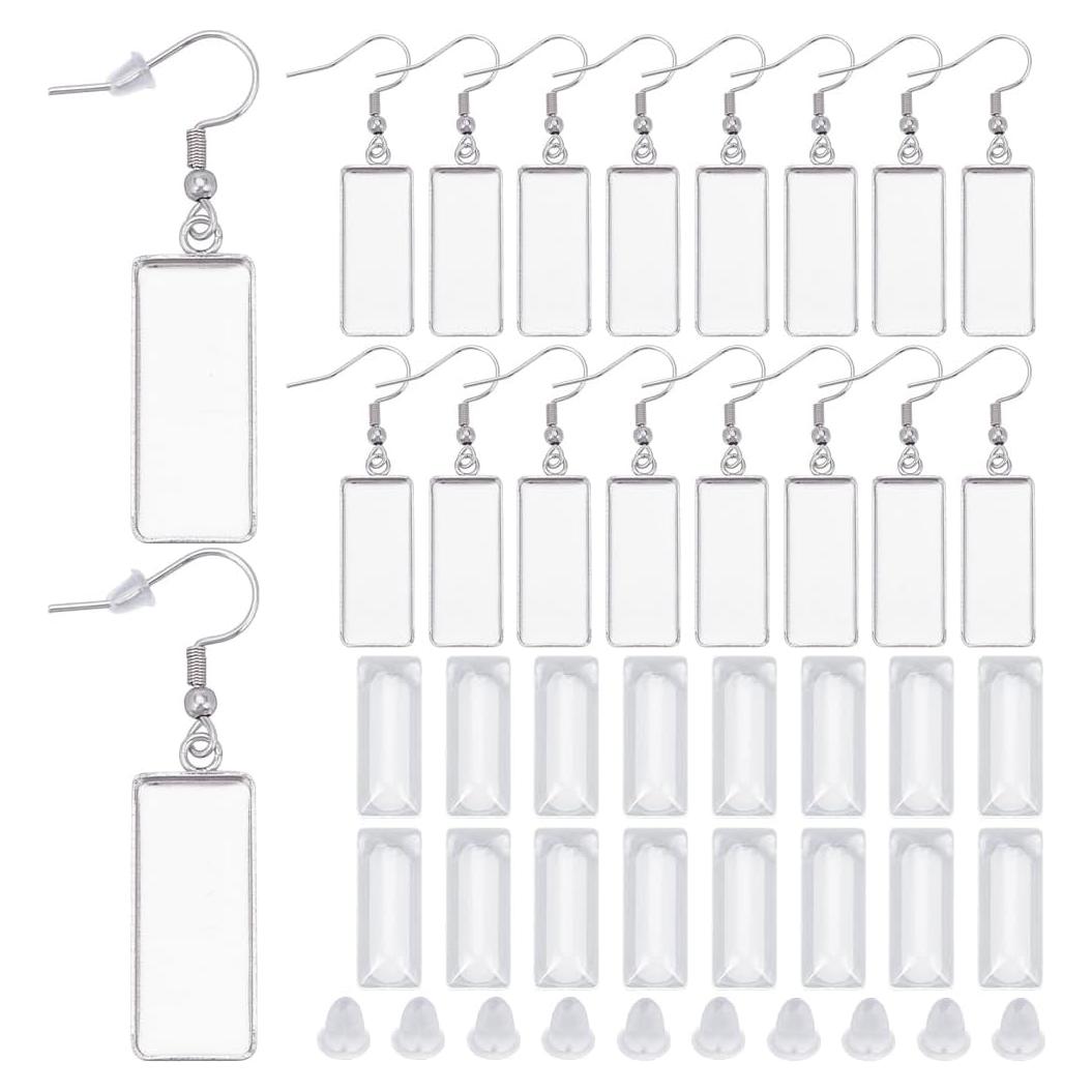 Kit de Aretes Colgantes DIY SOFPLATE 60 Piezas Acero Inoxidable