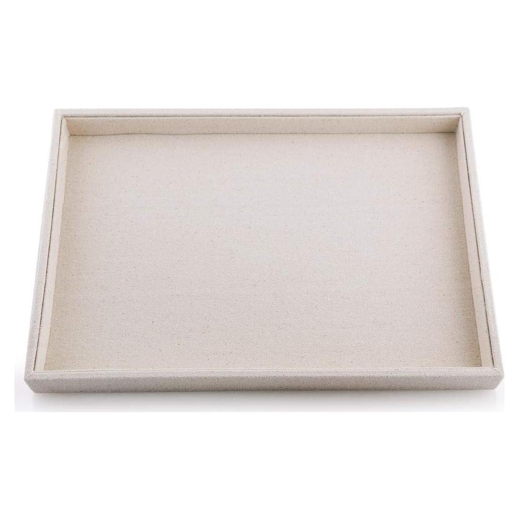 Bandeja de Joyería Oirlv de Lino Beige 35x24x3.5cm