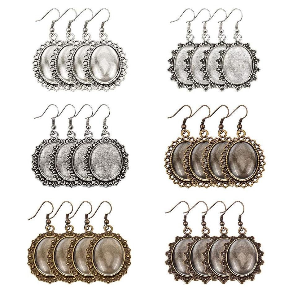 Conjuntos de Pendientes Bezel PH PandaHall 36 Piezas DIY