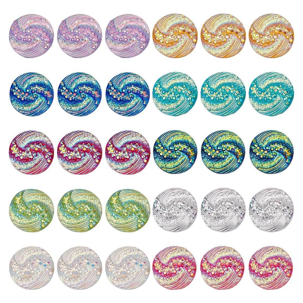 Cabochones de Resina SUNNYCLUE 150PCS 12mm Multicolor DIY