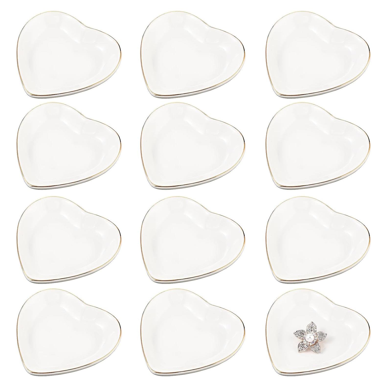 Bandejas de Joyería Cerámica Shappy 24 Pcs Corazón 11.5 cm