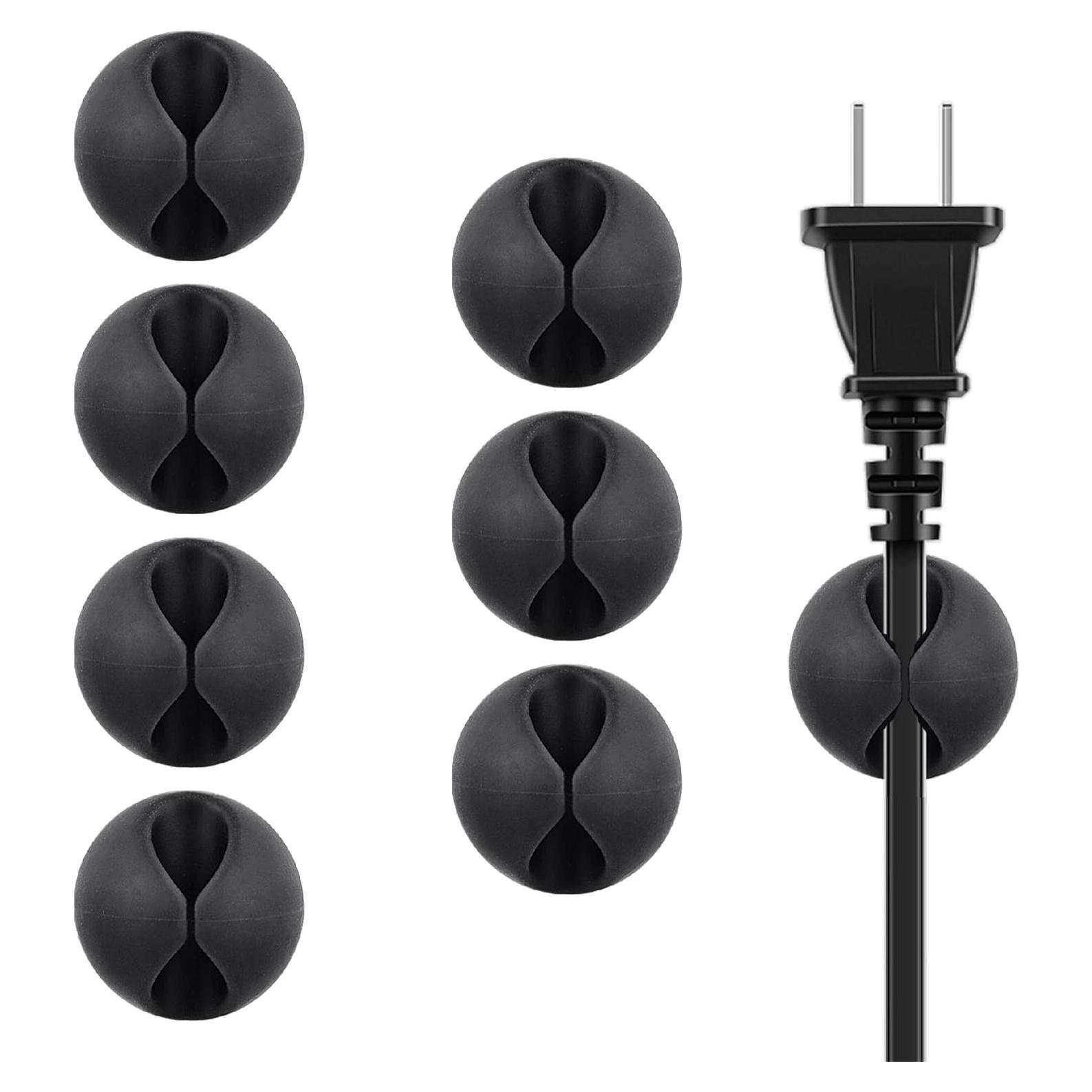 BEADNOVA Clips Organizador de Cables Adhesivos 8 Pcs Negro