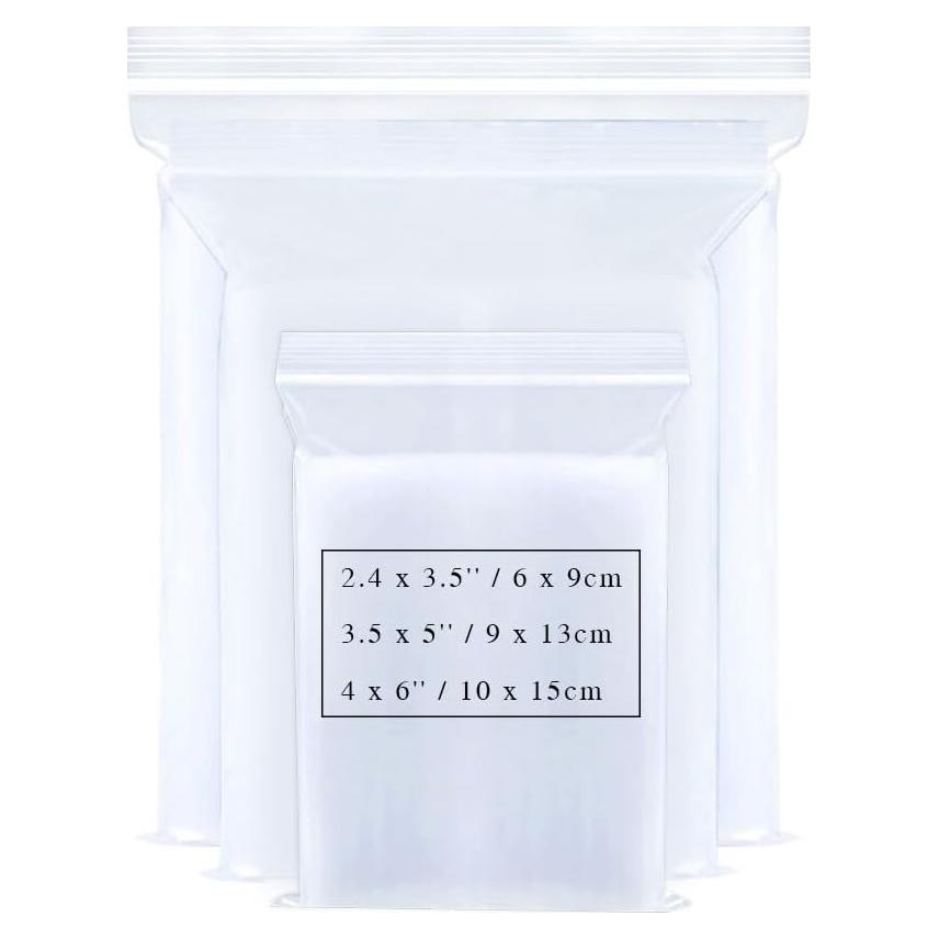 Bolsas de Plástico Reutilizables BornFeel 300pcs 3 Tamaños