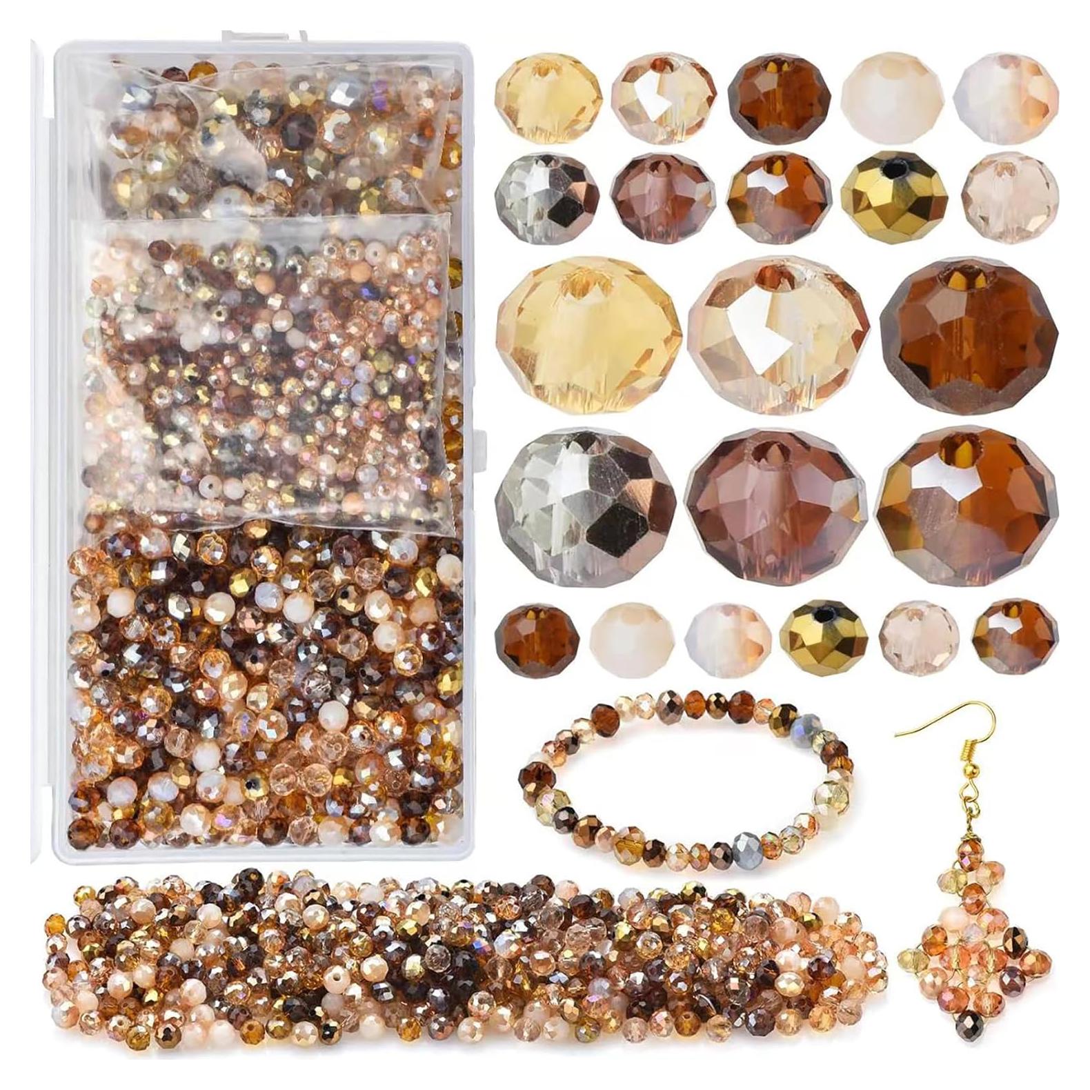 Cuentas de vidrio facetadas KINGSHINE 1000pcs 4-8mm AB