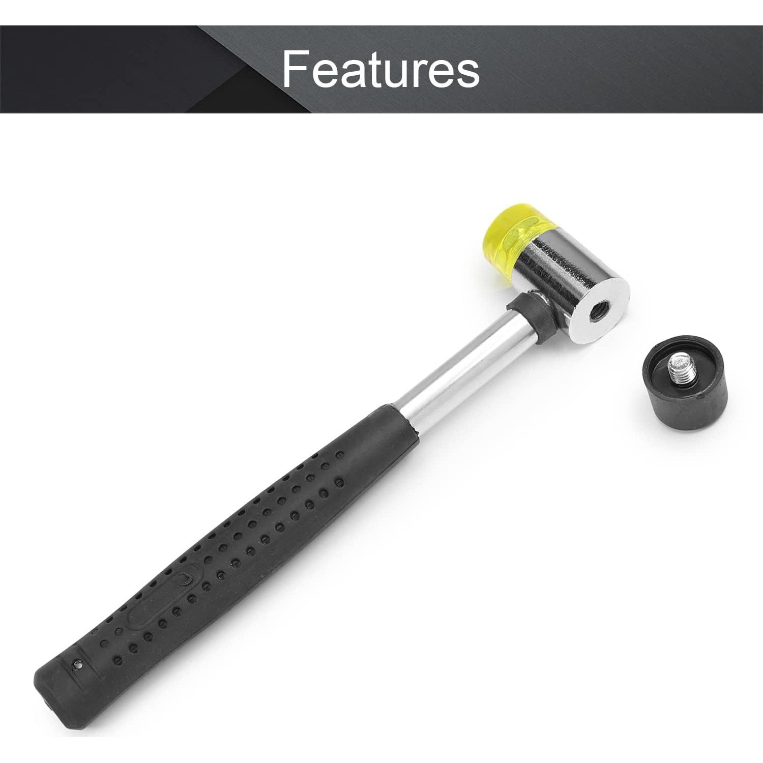Martillo de Goma Doble Cabeza Utoolmart 240mm para Joyería
