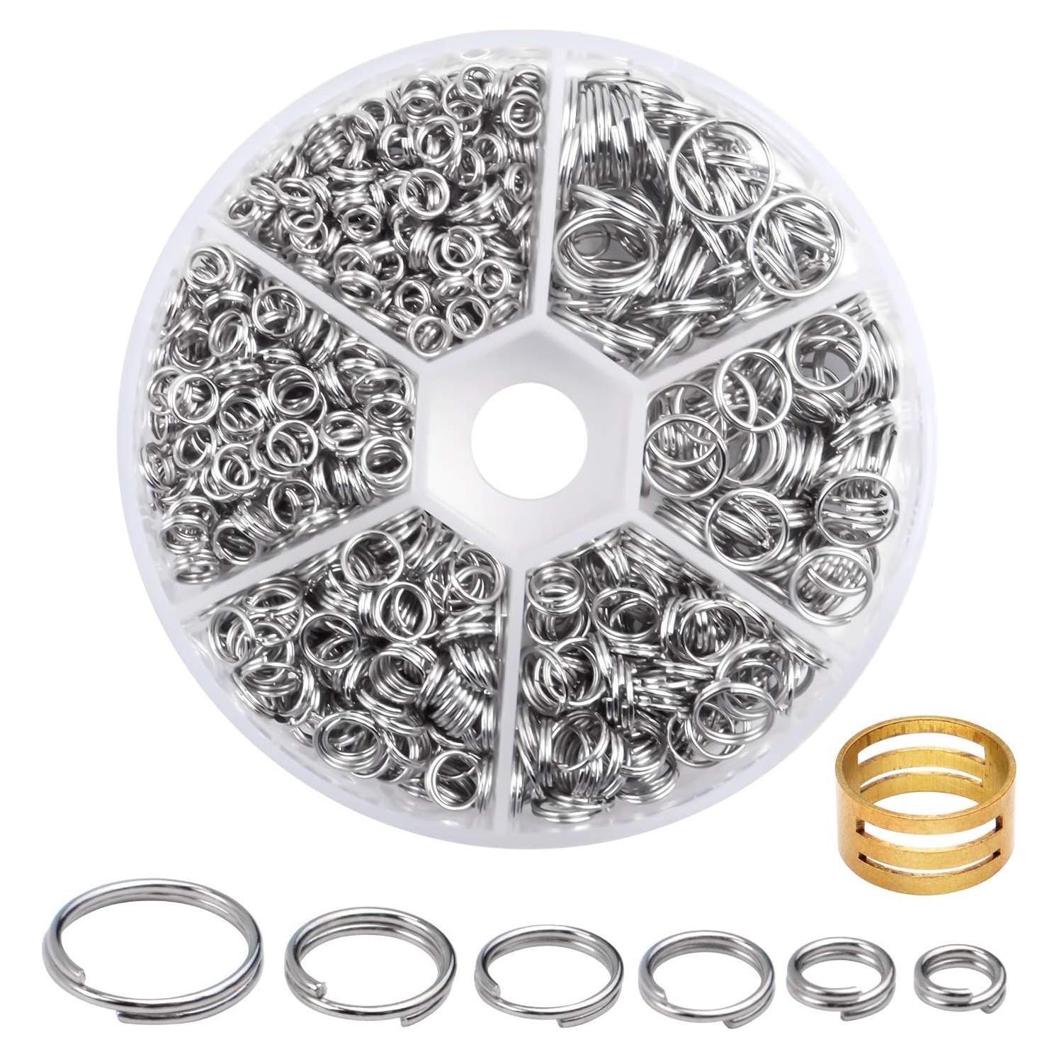 Anillos de Salto Divididos Aylifu - 100g, 6 Tamaños 4-10mm