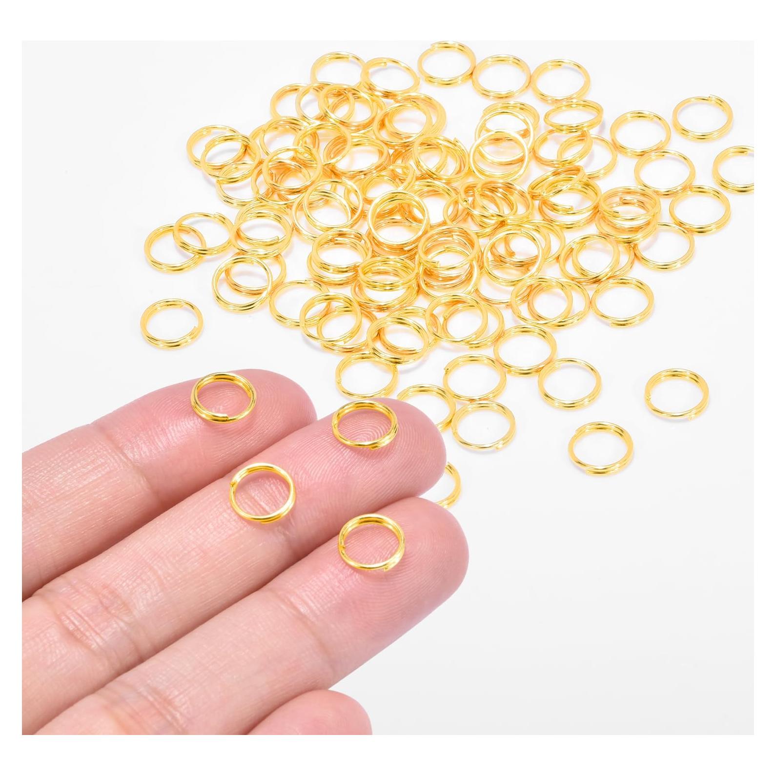 100 Anillos Divididos de Doble Bucle CooBigo 8mm Dorado