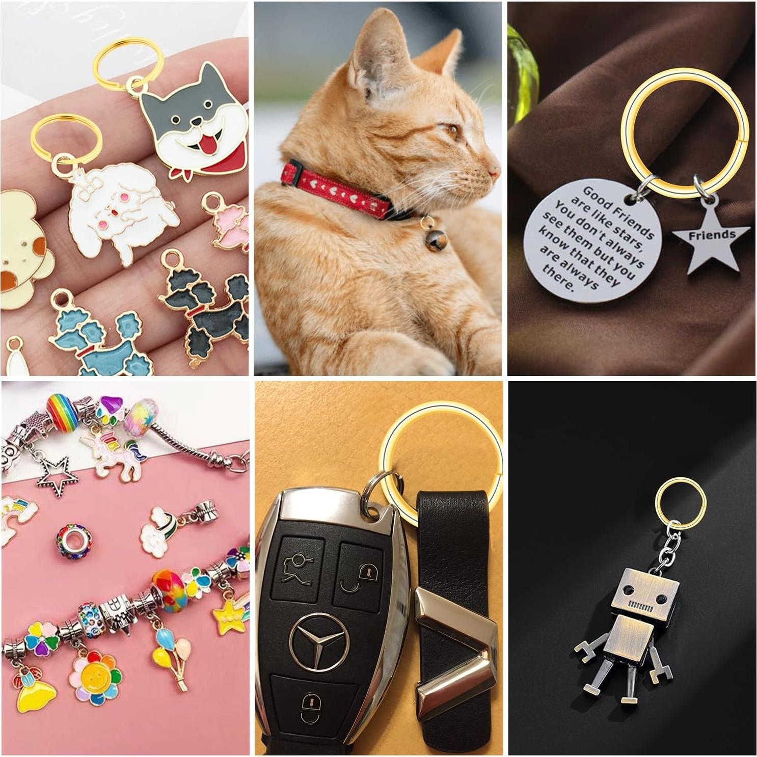 100 Anillos Divididos de Doble Bucle CooBigo 8mm Dorado