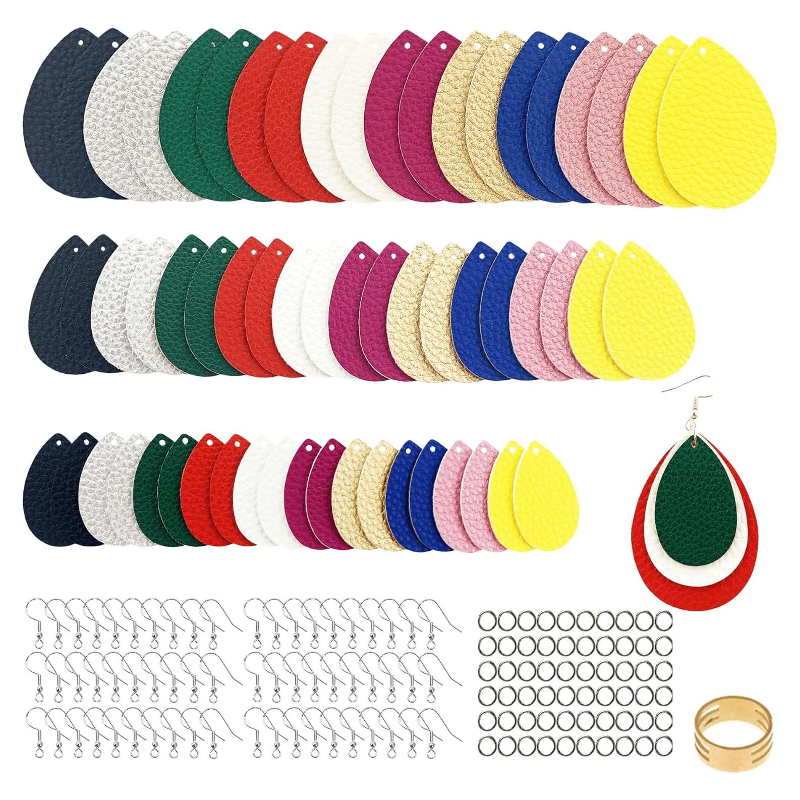 Kit de Pendientes de Cuero Sintético AOUXSEEM 181 Piezas