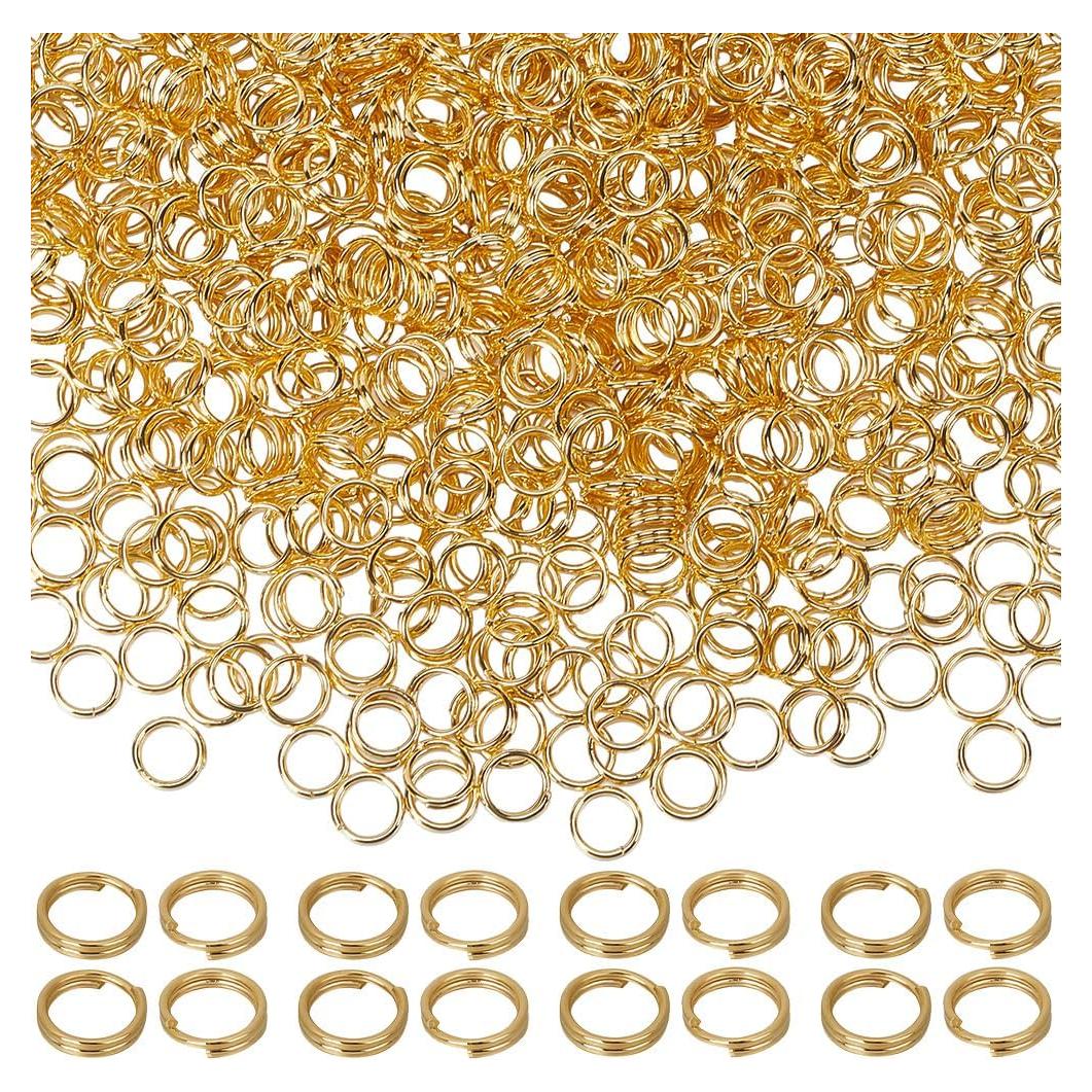 Anillas de Salto de Oro 18K SUNNYCLUE 500Pcs 5mm DIY Joyería