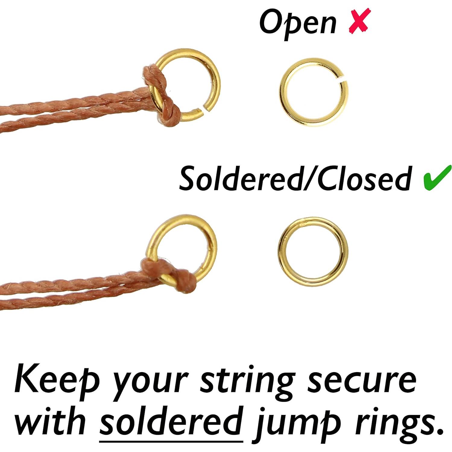 Anillas de Salto Soldadas The Beadsmith 8mm Oro 0.92mm 8 Piezas