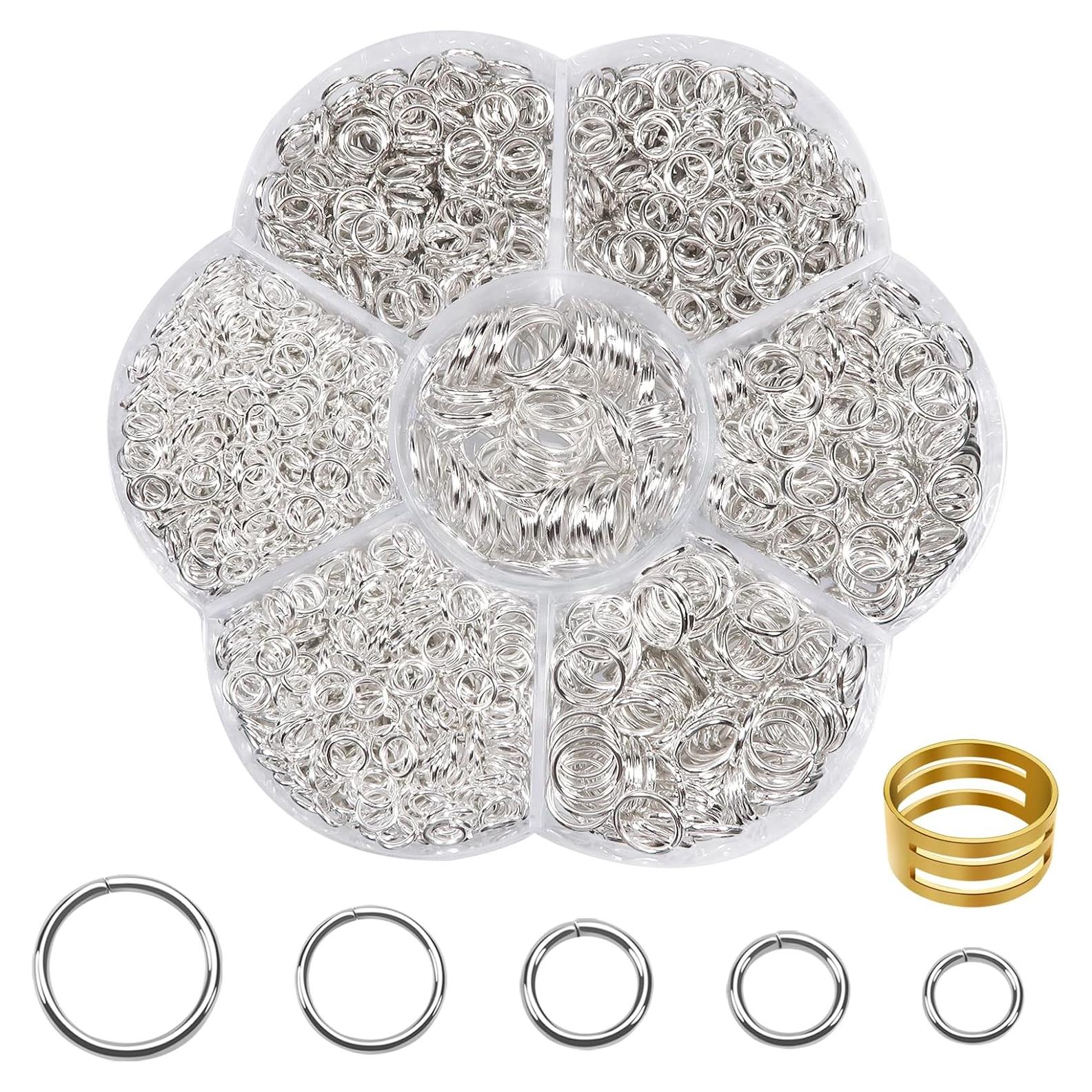 TOAOB 2300 Anillas Abiertas de Metal 5-10mm para Joyería DIY