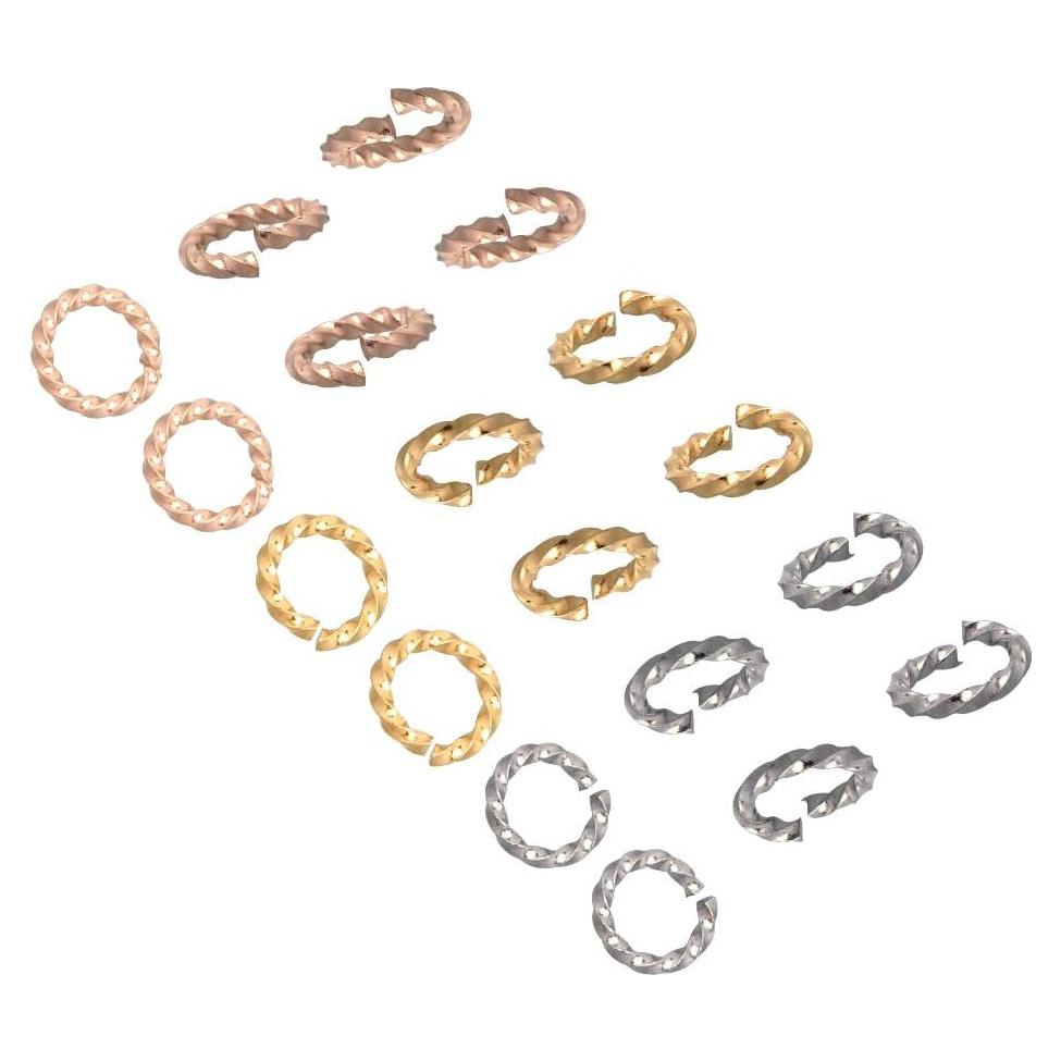 Anillas Abiertas Retorcidas UNICRAFTALE 90pcs Acero Inoxidable