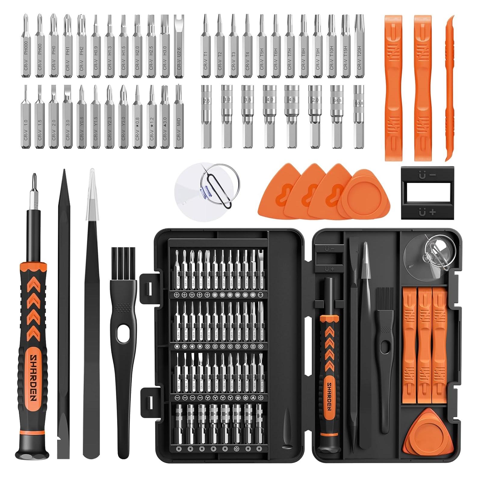 Set de Destornilladores de Precisión Sharden 58 en 1 Naranja