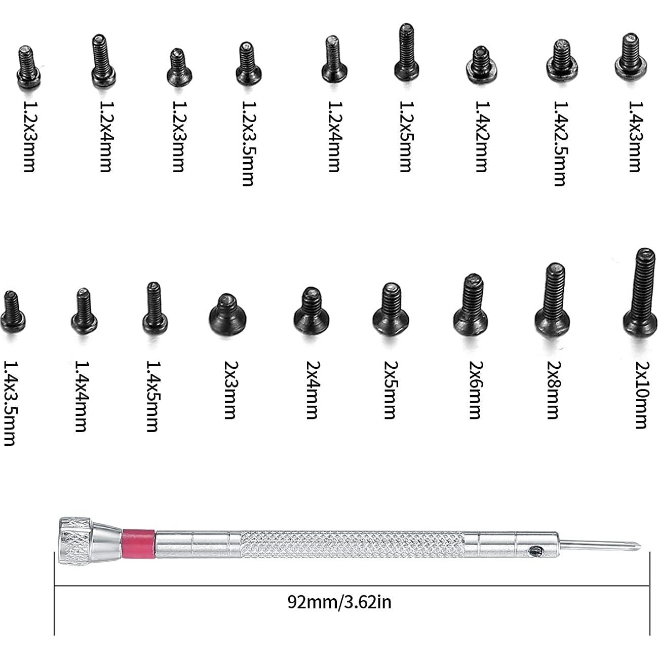Kit de Tornillos Micro WSLLM 500 Pcs para Electrónica y Gafas