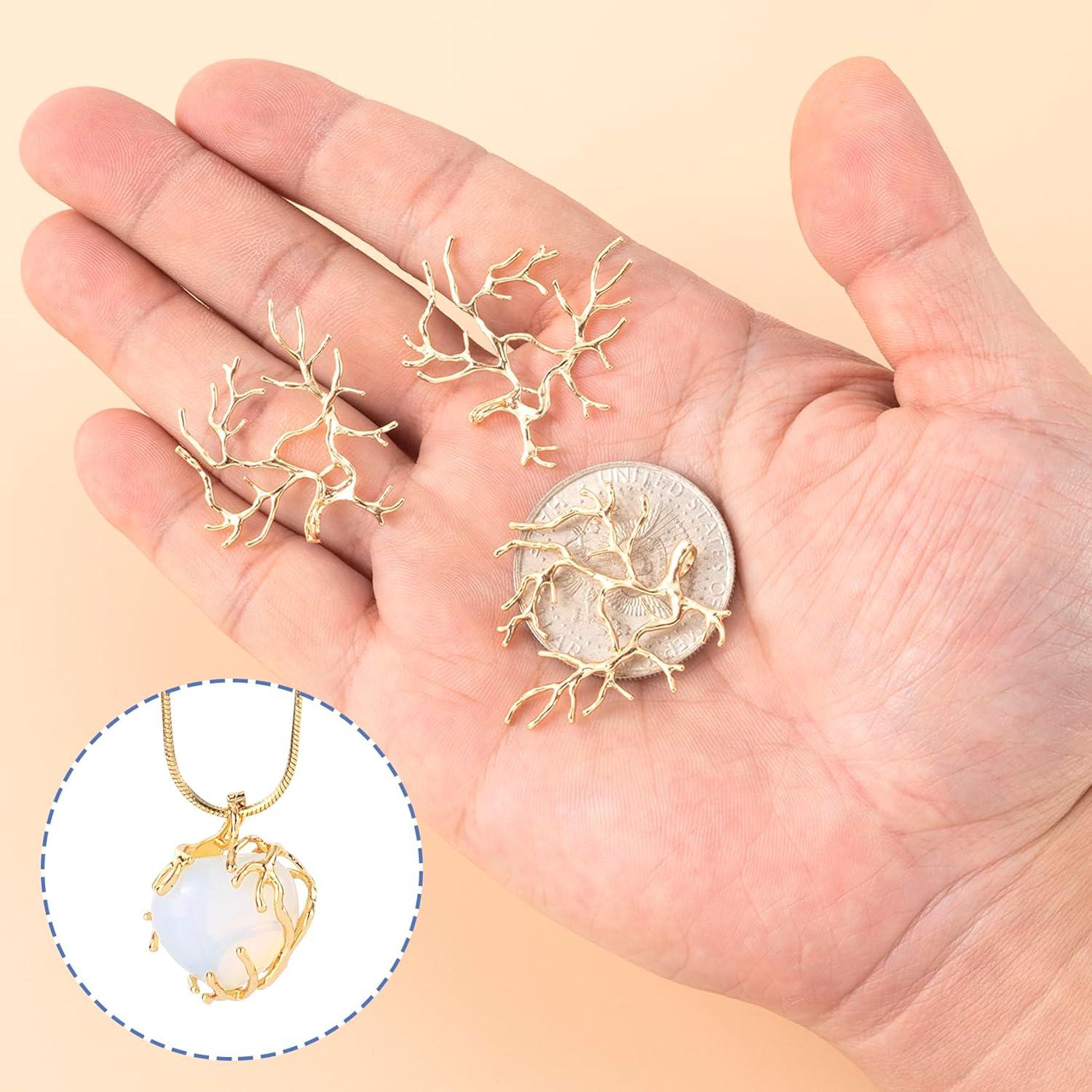 Plantillas de Joyería en Forma de Rama Doradas 4 Pcs - Isslly