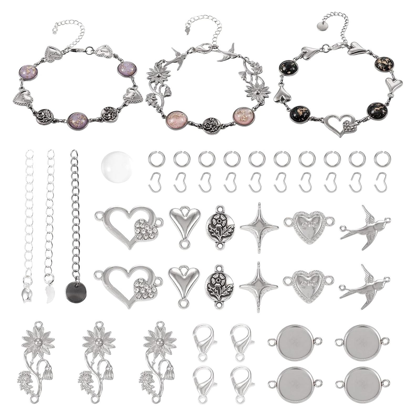 Kit de Joyería DIY Spritewelry 167 Pcs Pulseras Ajustables