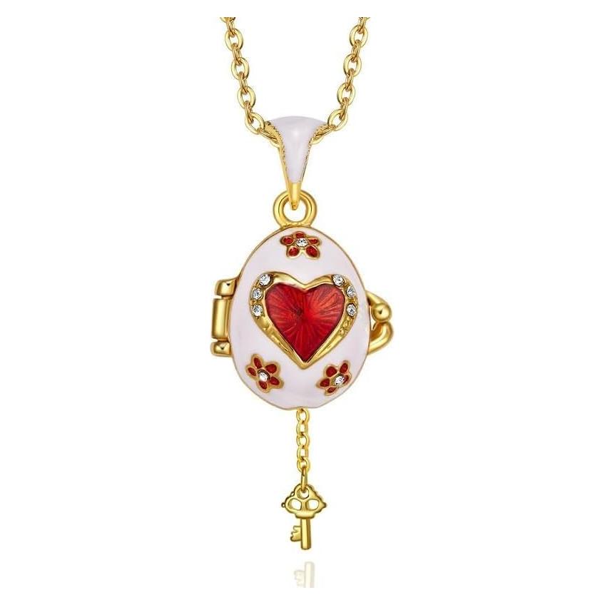 Collar Colgante Vintage de Esmalte para Mujeres - 45.7 cm