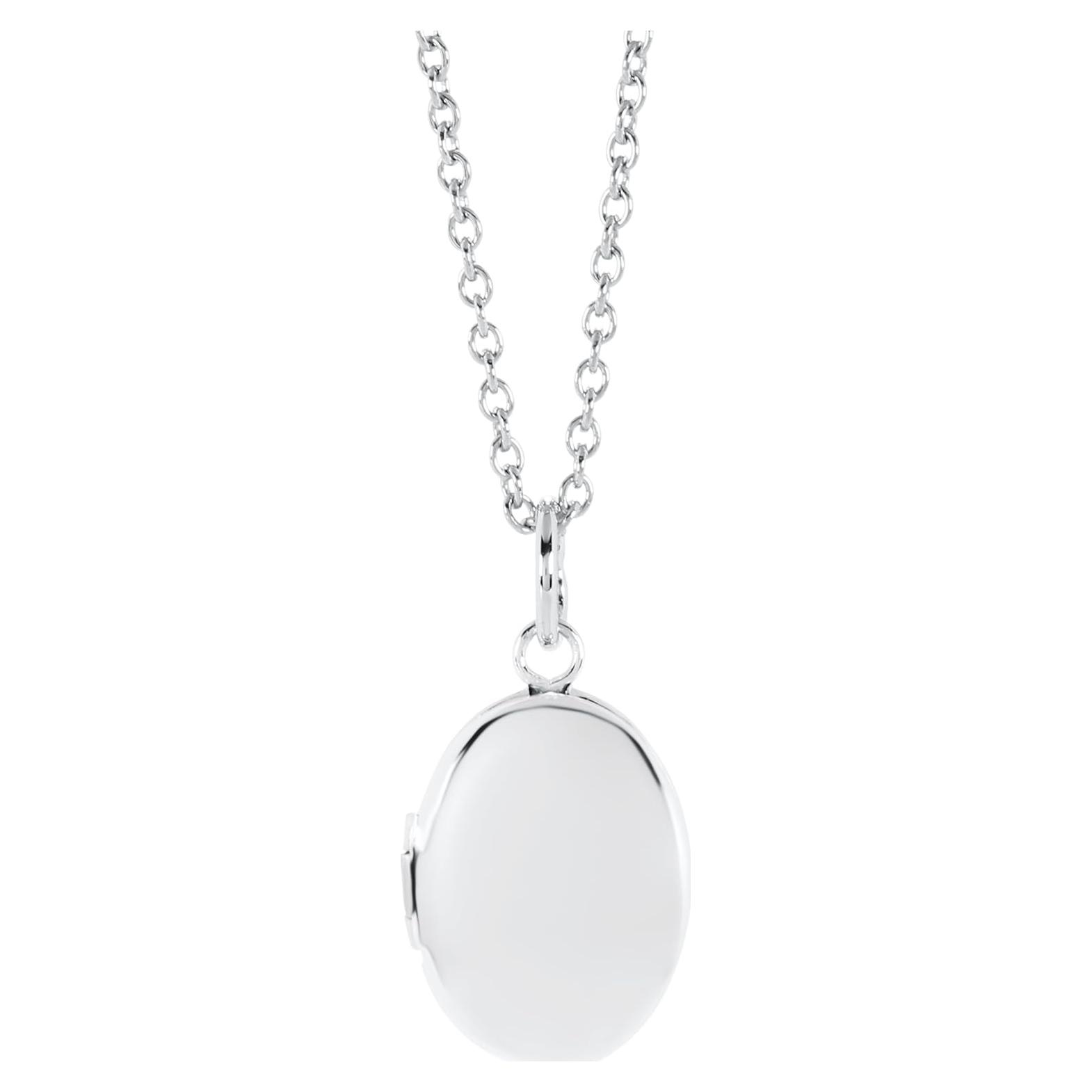 Collar medallón ovalado plata esterlina Amazon Essentials 15"