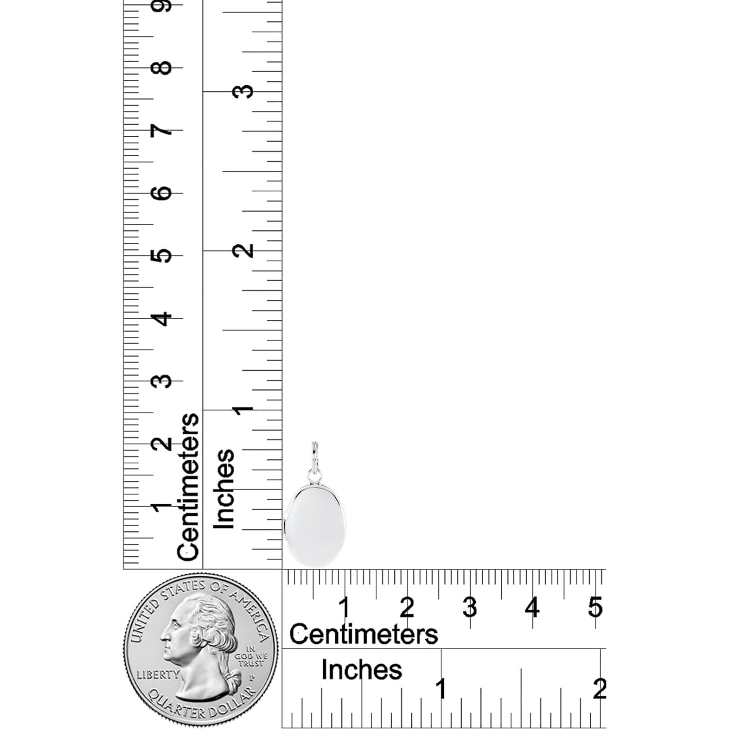 Collar medallón ovalado plata esterlina Amazon Essentials 15"