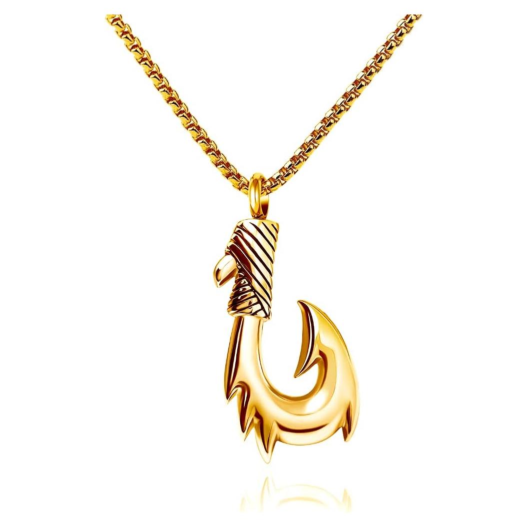 Collar de Urna de Cremación Anzuelo Maori LuxglitterLin 55 cm