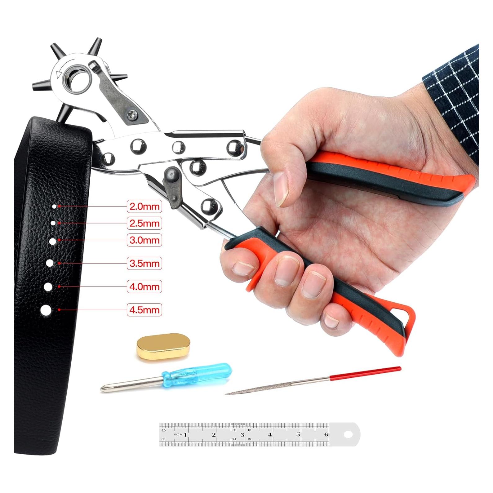 Perforadora de Agujeros para Cuero AIRAJ PRO, 6 Tamaños, Manual