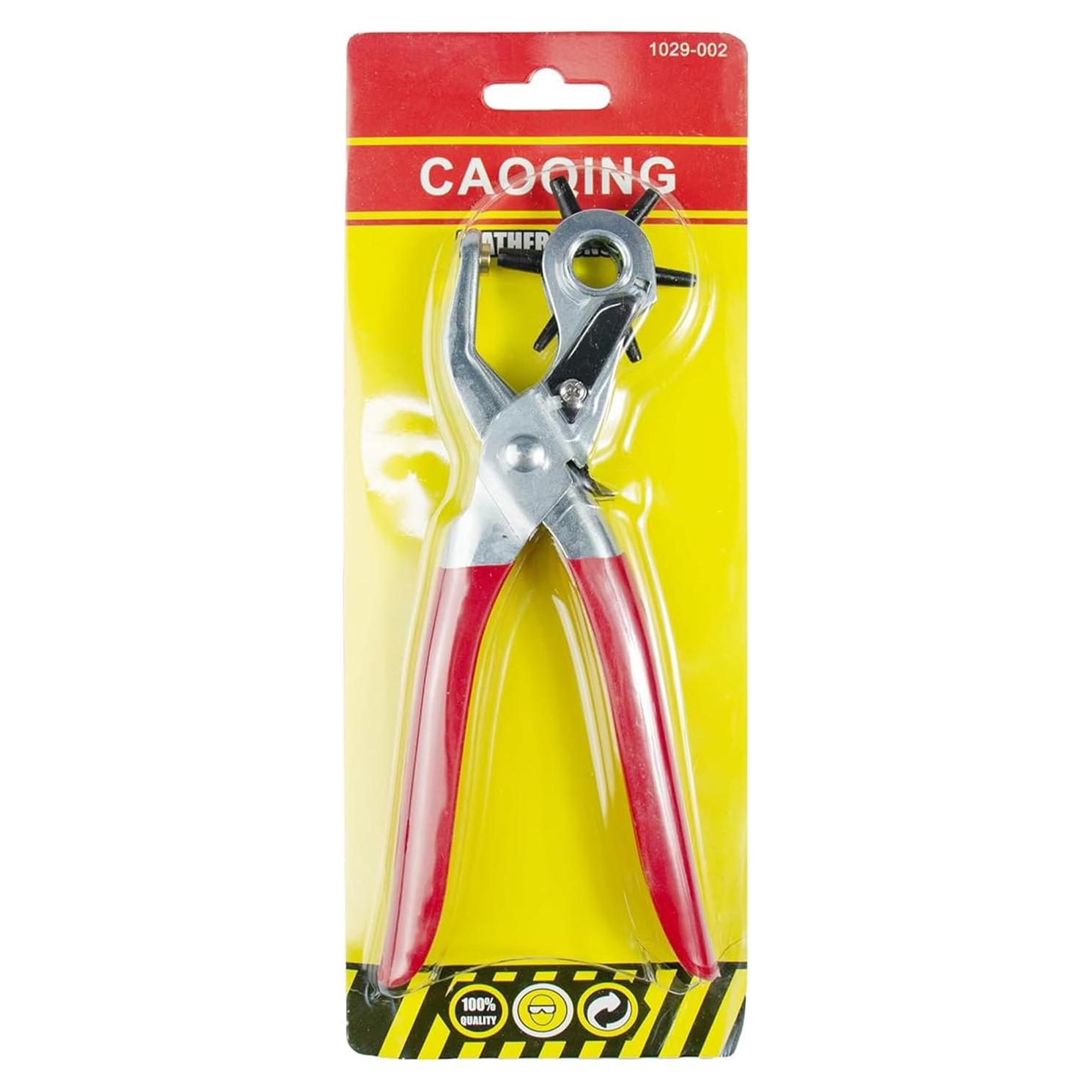 Perforadora de Agujeros de Cuero DRWH, 6 Posiciones, Ergonómica