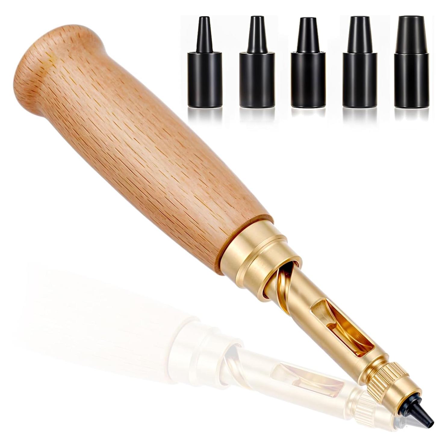 Punzón de Agujeros de Cuero QfwdfcTrenz con 6 Brocas 1.5-4mm