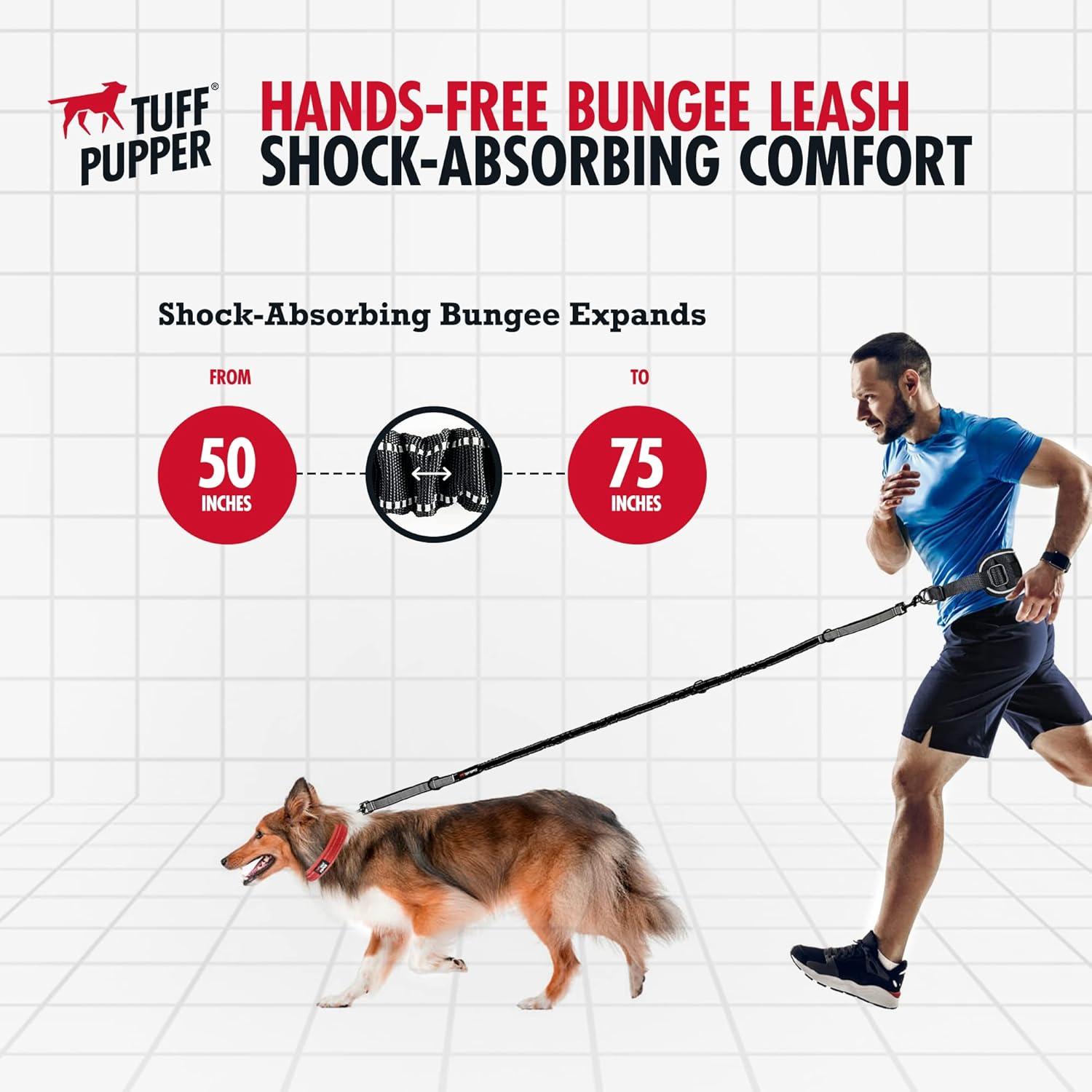 Correa Bungee para Perros Tuff Pupper 56.7 kg Manos Libres