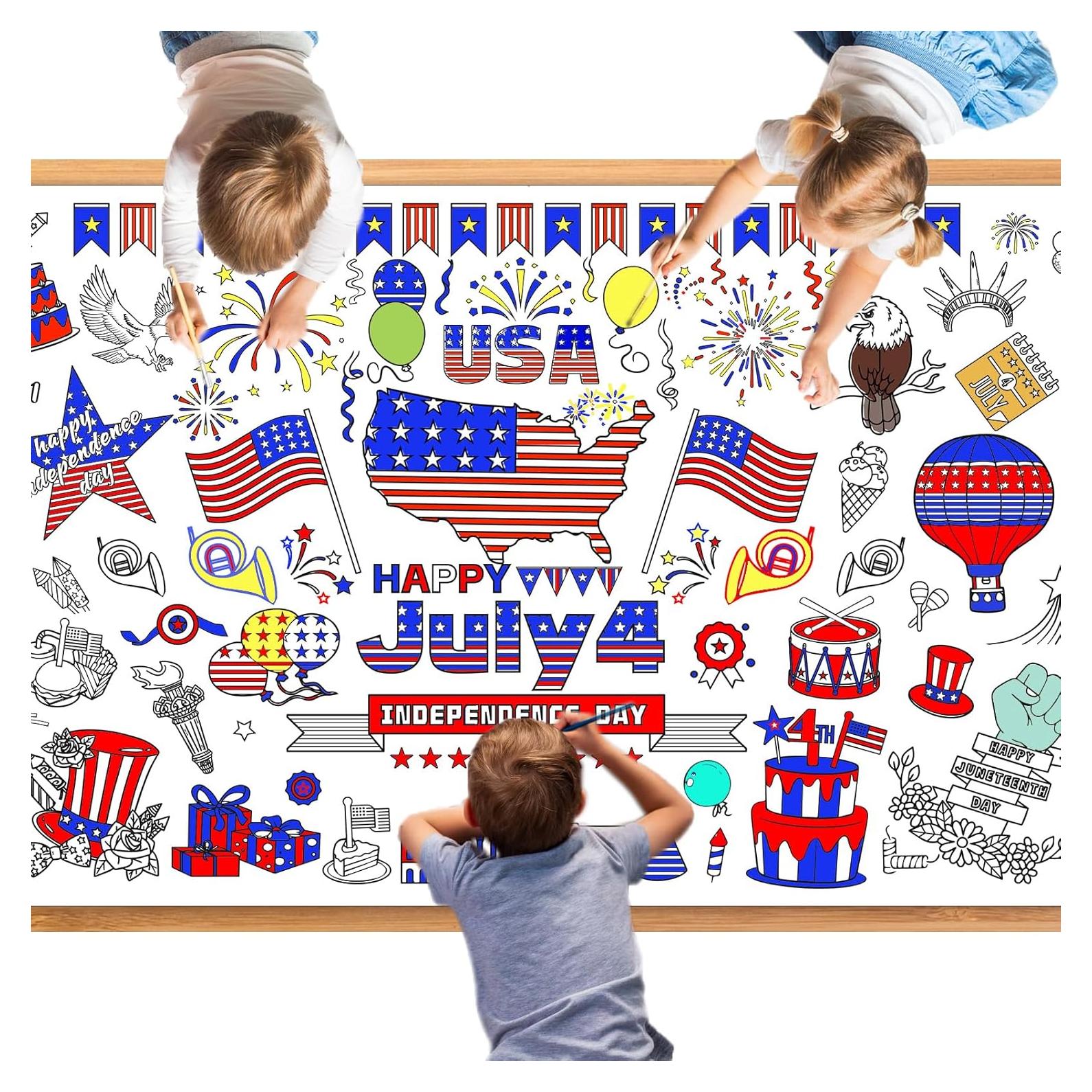 Mantel para Colorear del 4 de Julio Zhzcncg 76x183 cm DIY