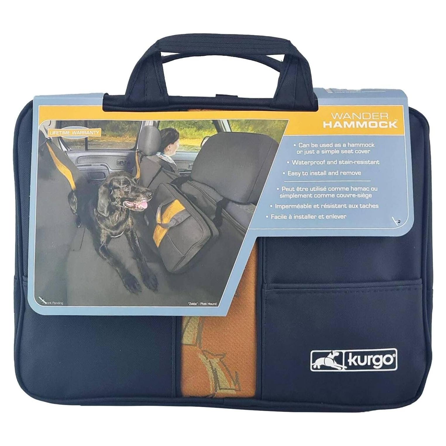 Hamaca para Perros Kurgo Wander 139x142 cm Negra Resistente