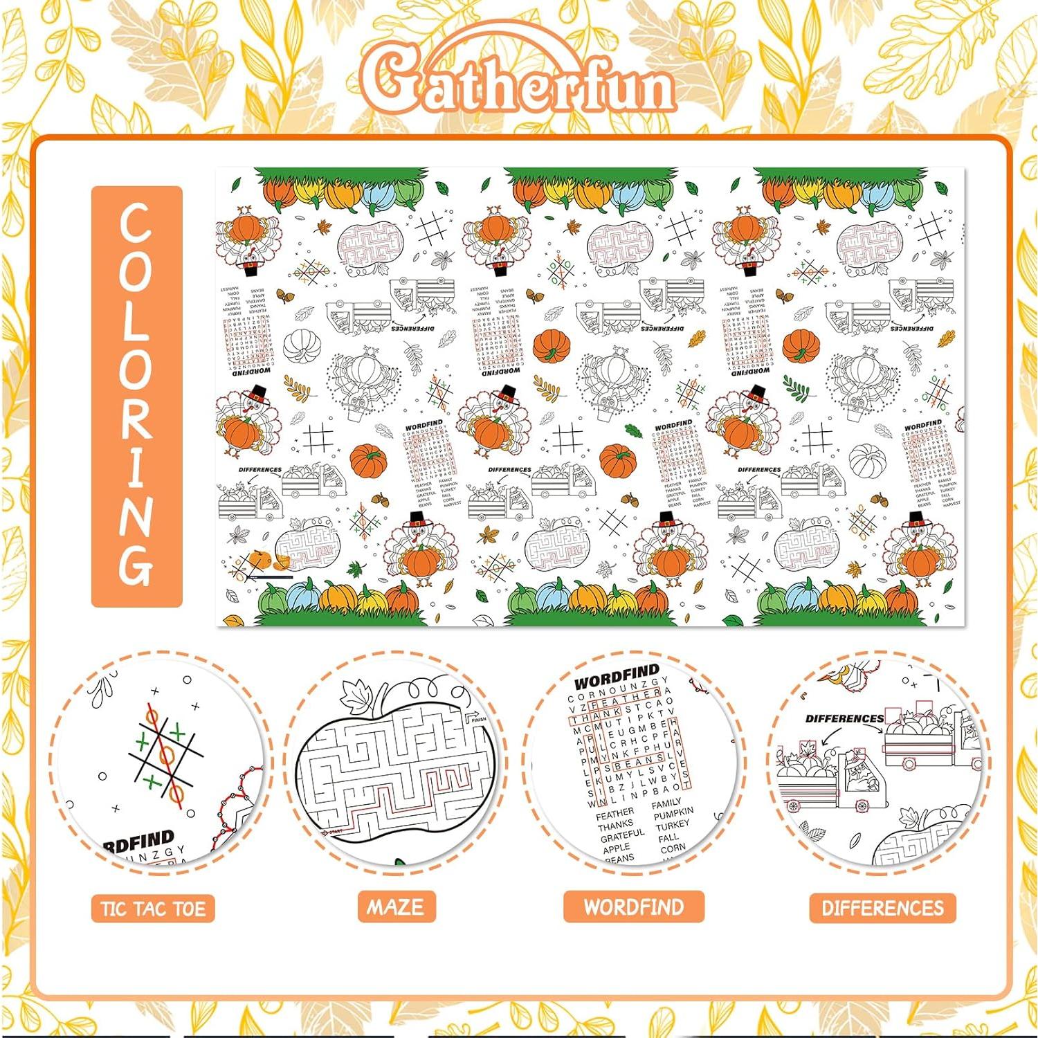Mantel de Papel Desechable Gatherfun 224x137 cm Otoño