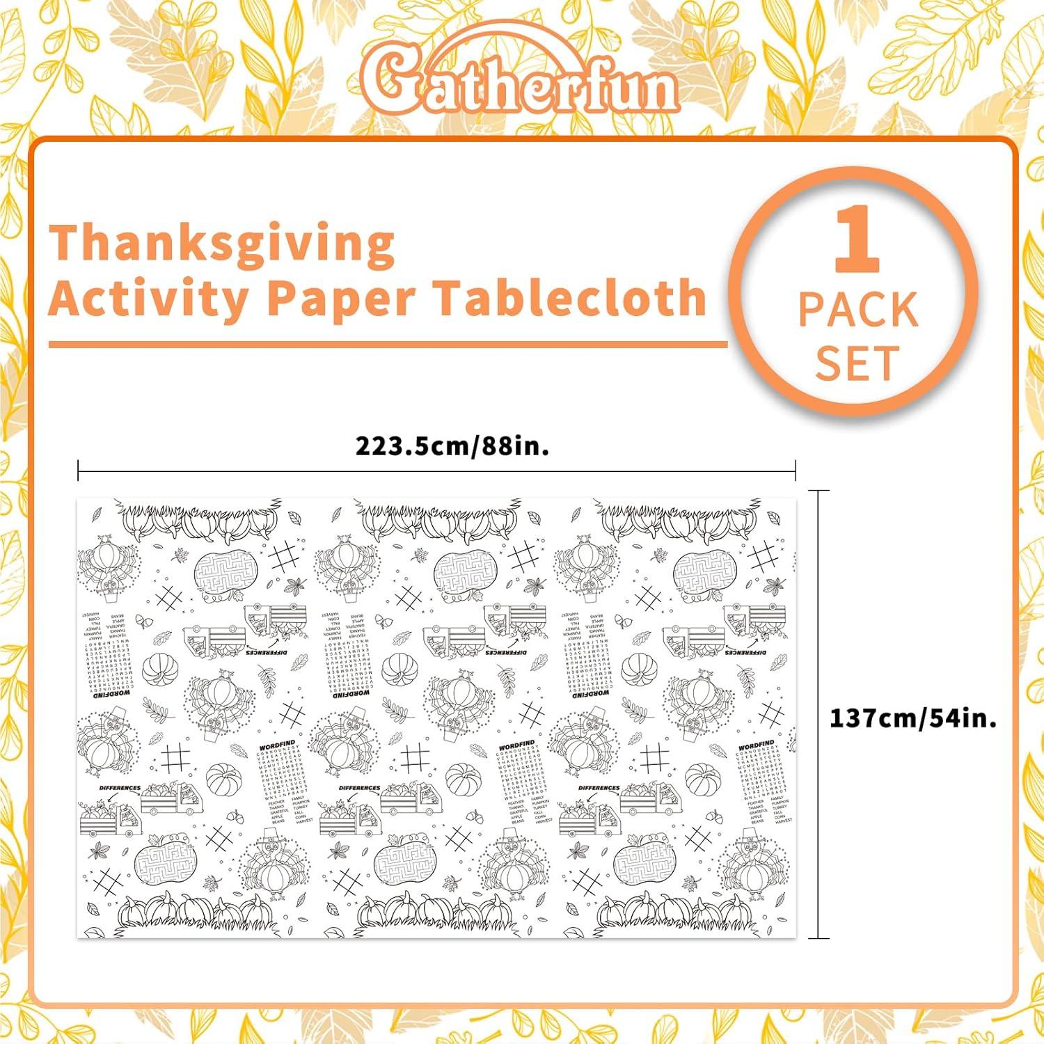 Mantel de Papel Desechable Gatherfun 224x137 cm Otoño