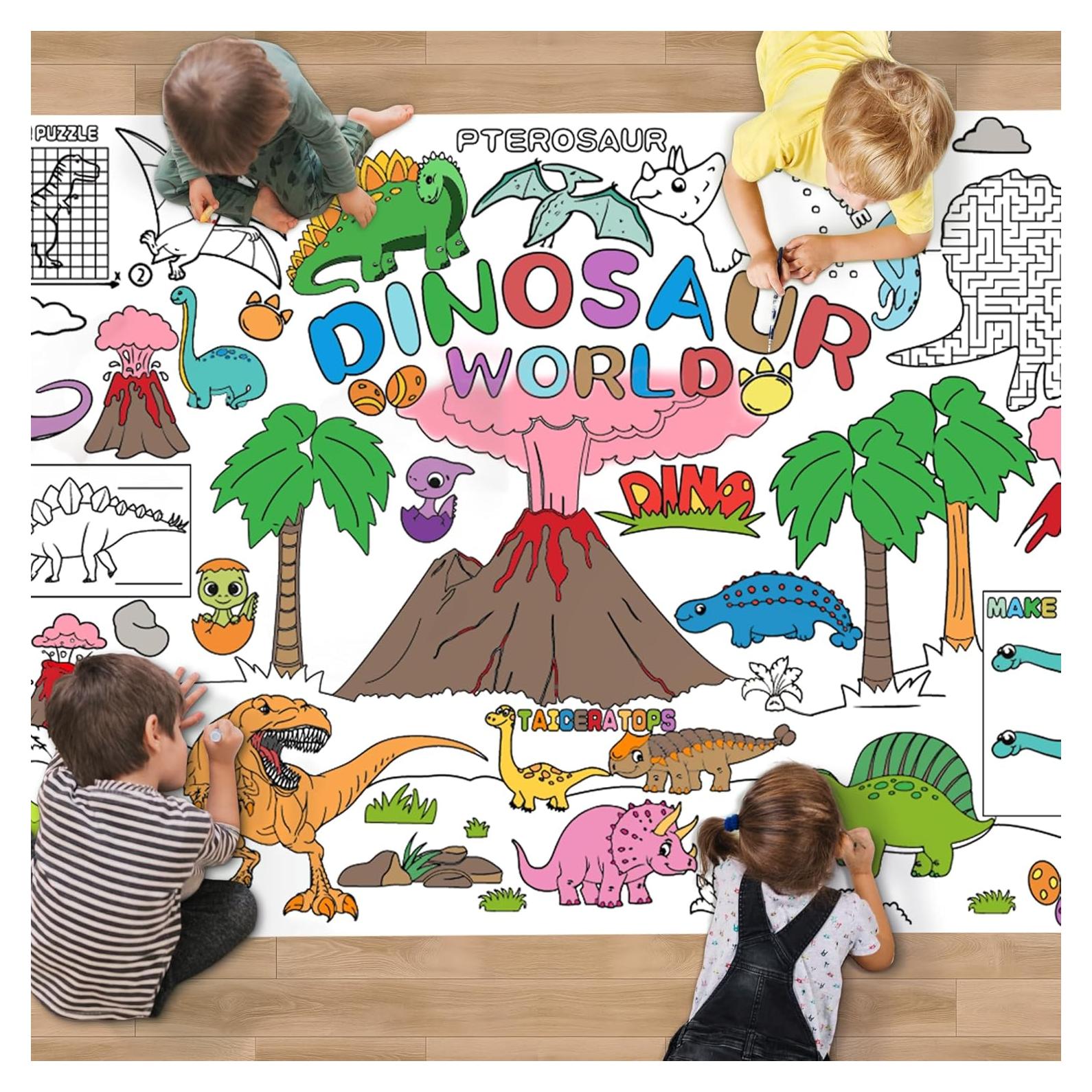 Mantel para Colorear Dinosaurios PURPLIZATION 183x76 cm