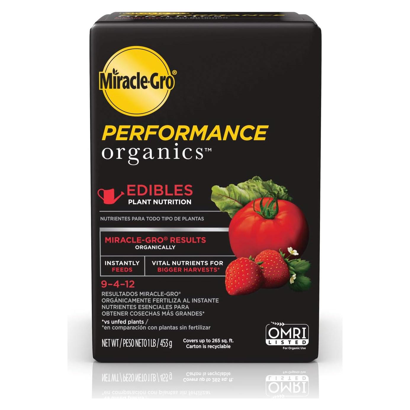 Alimento Orgánico para Plantas Miracle-Gro 0.45 kg - Tomates, Verduras, Hierbas y Frutas