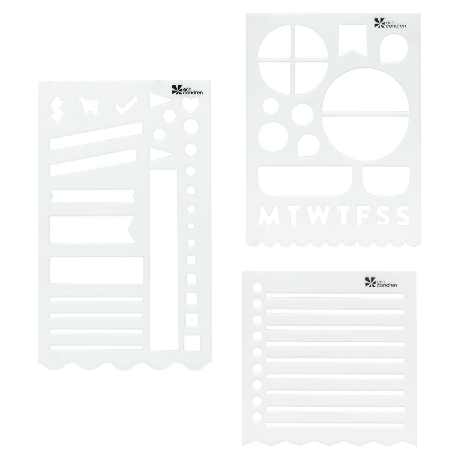 Plantillas de Planificación Erin Condren 3-Pack - Tareas, Días e Iconos