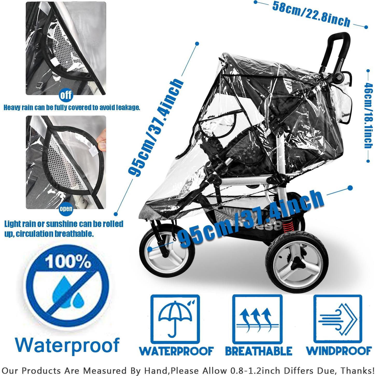 Cubierta de Lluvia Universal para Cochecito Bebé EVA Transparente