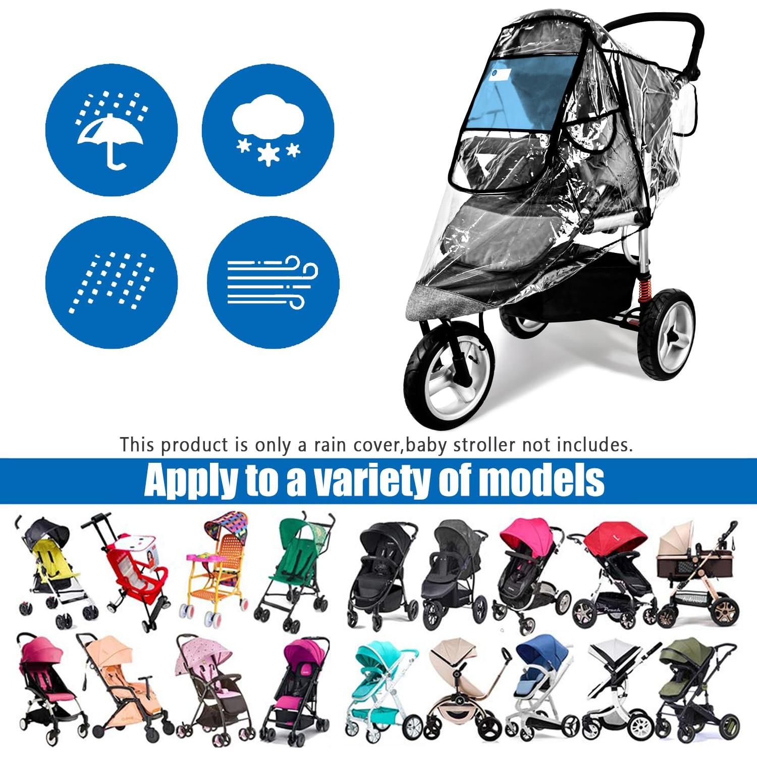 Cubierta de Lluvia Universal para Cochecito Bebé EVA Transparente