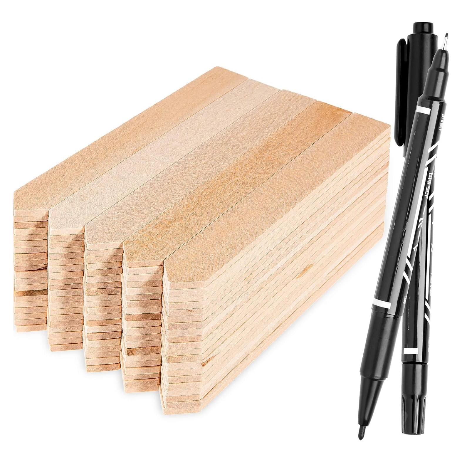 Etiquetas de Madera para Plantas Whaline 100 Pcs 15x2 cm