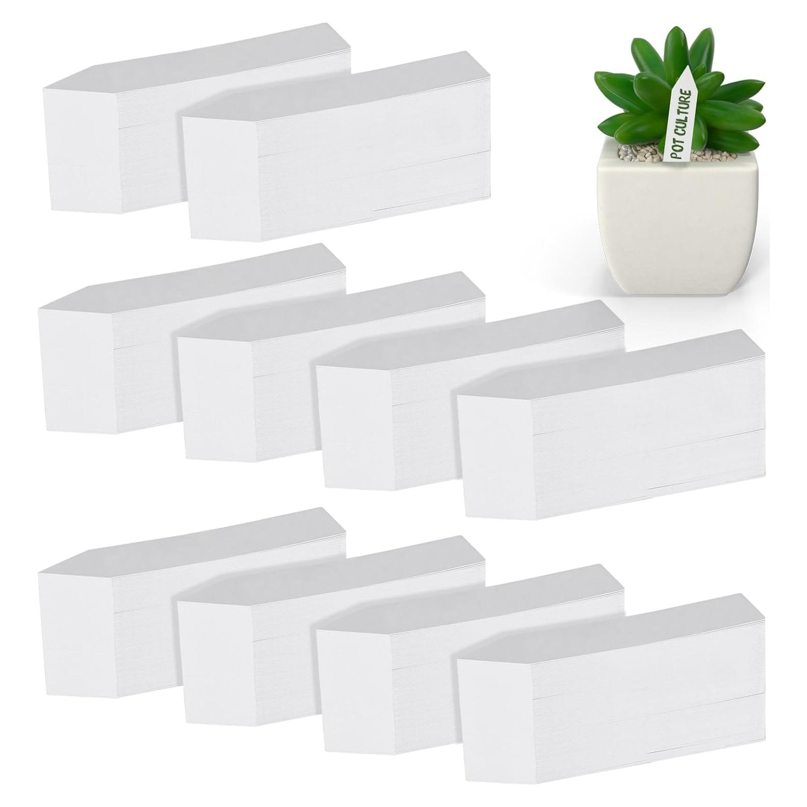 Etiquetas de Plantas YaeCCC 1000 Pcs 10x2 cm Blancas