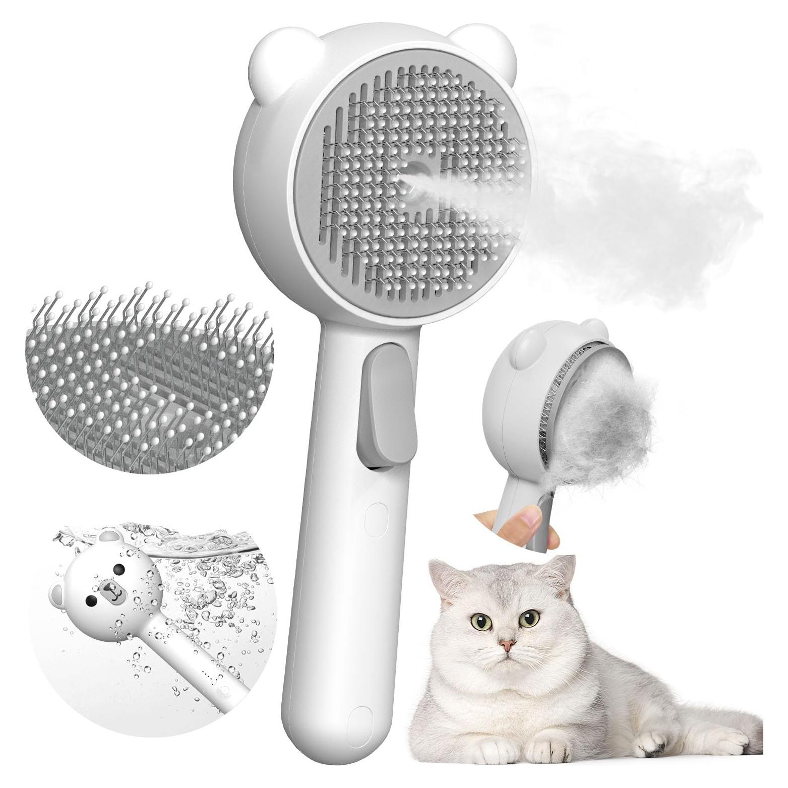 Cepillo de Vapor POIIOPY para Gatos y Perros 4 en 1 Impermeable