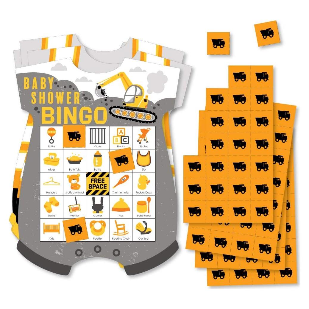 Juego de Bingo de Fiesta de Construcción Gran Punto - 18 Tarjetas